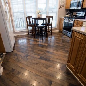 Brown Maple Kitchen Floor