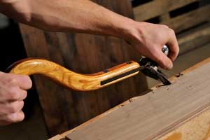 hand scraping custom hardwood flooring
